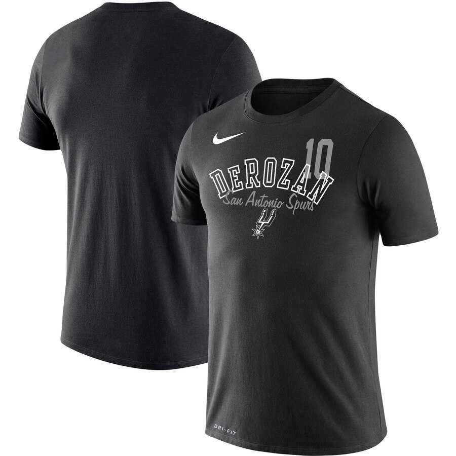 San Antonio Spurs DeMar DeRozan Nike Player Performance T-Shirt Black,We sell and wholesale San Antonio Spurs DeMar DeRozan Nike Player Performance T-Shirt Black on line form chian!